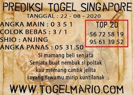 Prediksi Togel Singapore Pools 22 Agustus 2020 Online Lottery Sydney Agogo