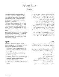 Https Www Healthinfotranslations Org Pdfdocs Stroke Ar Pdf