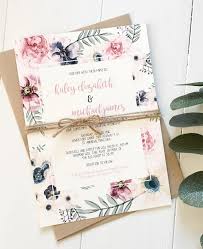 Elegant Wedding Invitation Bohemian Pink Floral Garden Wedding Invitations Template Wedding Invitations Garden Wedding Invitations