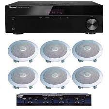 My house has ceiling speakers in multiple rooms, including a volume control in each room. Distributed Home Audio Whole House Sound System Ceiling Speakers For 3 Rooms Price Buy Distributed Home Audio Whole House Sound System Ceiling Speakers For 3 Rooms Online In India Amazon In