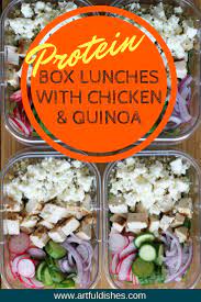Protein Box Lunches With Chicken And Quinoa Recipe Good Healthy Recipes Yummy Lunches Healthy Lunch