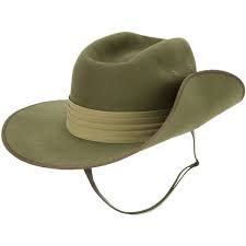 The Aussie Slouch Hat Australian Military Hat One Side Turned Up Against The Crown Has Gained Worldwide Recognition Slouch Hat Military Hat Akubra