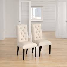 Dunnes Tufted Upholstered Parsons Chair In Beige In 2020 Parsons Chairs Chair Dining Chairs