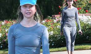 Calista Flockhart pictured in form-fitting workout gear in Los Angeles |  Daily Mail Online