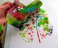 How to draw watercolour flower ? Yaprak Baskisi Sulu Boya Calismalari
