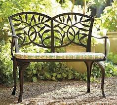 Magnolia Cast Metal Bench Pottery Barn Metal Bench Outdoor Wicker Chairs Metal Dining Chairs
