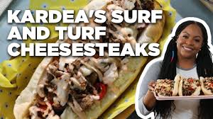 Best philly cheese steak recipe, homemade philly cheese steaks, how to make philly cheese steaks. Kardea Brown S Surf And Turf Philly Cheesesteaks Delicious Miss Brown Food Network Food And Cake