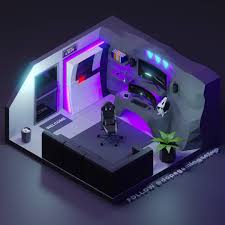 Gaming Setups 3d Models On Instagram Our Client Tassilovonbechtolsheim Is Creating An Attic And Is Game Room Design Gaming Room Setup Video Game Rooms A gaming room set up with chair, pc case, webcam, aerofilter, camera. gaming setups 3d models on