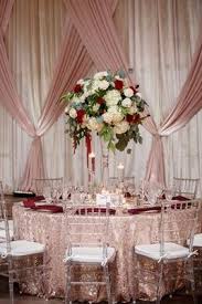 Elegant Fall Wedding With Burgundy Gold Color Palette In Florida Inside Weddings Burgundy Wedding Centerpieces Gold And Burgundy Wedding Wedding Table Centerpieces