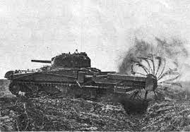 Sherman Crab I mine clearing flail