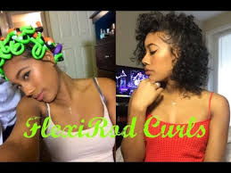 Big Fluffy Curls With Flexi Rods On Natural Hair