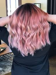 Rosehairday Rose Gold Ombre Vivid Hair Pink Medium Length Wavy Vivid Hair Color Gold Ombre Hair Gold Hair Colors