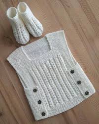 Yalanci Sac Orgusu Bebek Yelek Orgu Modeli Craftidea Org Baby Hats Knitting Baby Knitting Patterns Knitted Baby Cardigan