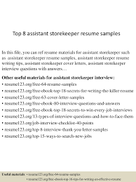 Start a free workable trial and post your ad on the most popular job boards today. Top 8 Assistant Storekeeper Resume Samples