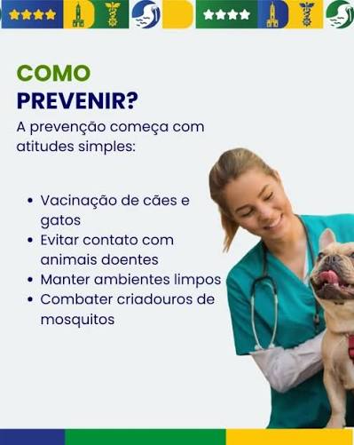 🐾⚠️ Você sabe o que são zoonoses? São doenças transmitidas entre animais e  seres humanos, podendo colocar em risco a saúde de toda a população. Raiva,  leptospirose, dengue e leishmaniose são alguns