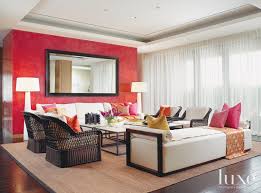 Interior venetian plaster wall plaster design. Contemporary Red Living Room With Venetian Plaster Wall Luxe Interiors Design
