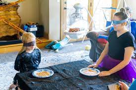 In nosey, the party guests are divided into two groups and sent into adjoining rooms. Super Fun Halloween Guess The Food Game Play Party Plan