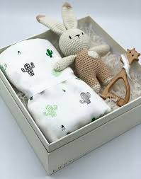 crochet rabbit gift box gender neutral baby gift box newborn gift baby gift basket organic baby gifts amigurumi gift unisex baby gift in 2021 organic baby gifts neutral baby gifts gender