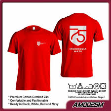 Cara membuat brosur sekolah dengan mudah. Kaos Hut Ri Ke 75 Kemerdekaan 2020 Merah Putih Shopee Indonesia