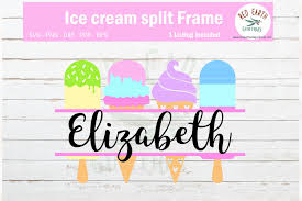 Download Ice Cream Split Monogram Frame Graphic By Redearth And Gumtrees Creative Fabrica Yellowimages Mockups