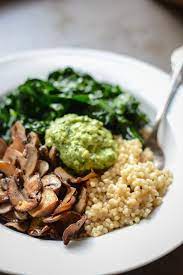super vegan bowl with parsley cashew pesto scaling back recipe whole food recipes vegan bowls healthy recipes