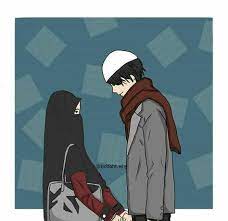 Wallpaper muslimah berpasangan 44 download hd wallpapers. 64 Gambar Animasi Pasangan Romantis Berhijab Pilihan Cikimm Com
