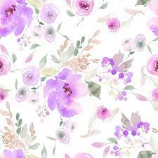Lavender Floral Fabric By The Yard Quilt Cotton Knit Etsy Lavender Floral Fabric Watercolor Flowers Floral Watercolor