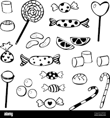 collection vectorielle de bonbons ensemble friandises aux couleurs noir et blanc concept design pour boutique ou livre coloriage image stock alamy livres enfants jimmy swaggart