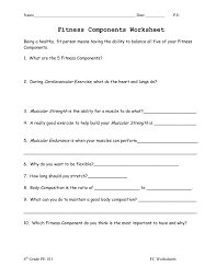 The goals could be as personal as taking on fitness to be able to run around after the there are various components of fitness and 11 are recognizable. Fitness Components Worksheet San Diego Unified School Pages 1 2 Flip Pdf Download Fliphtml5