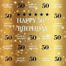 Pick stunning silver decor and dress to the nines for this classy event. Aofoto 8x8ft Happy 50th Birthday Backdrop Gold Party Decorations Man Fifty Adults Men Father 50 Years Old Bday Bash Banner Shiny Stars Spots Golden Photography Background Photo Studio Props Vinyl Wantitall