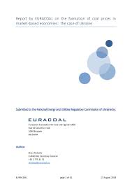 report by euracoal on the formation of coal prices in market