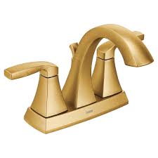 Get free shipping on qualified bathtub faucets or buy online pick up in store today in the bath department. Moen Voss 4 Inch Centerset 2 Handle Bathroom Faucet In Brushed Gold The Home Depot Canada