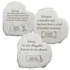 Place them in your garden, surrounded by their. Personalized Memorial Stone Heart Shaped Outdoor Memorials Memorial Gallery