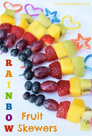 Rainbow Fruit Skewers Eats Amazing Easy Meals For Kids Birthday Food Rainbow Fruit Skewers