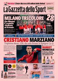 #la gazzetta dello sport #gds #ac milan #inter milan #derby della madonnina #milan derby #serie a #italy #italia #forza milan #rossoneri. La Prima Pagina Della Gazzetta Dello Sport Tuttojuve Net