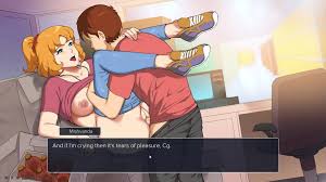 Cougar Plaza anime porn game hand-job