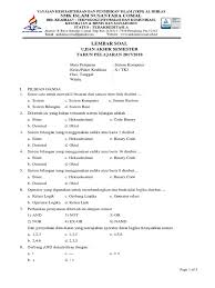 Soal dan jawaban tkj kelas 11 semester 1. Soal Uas Sistem Komputer X Tkj Pdf