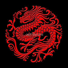 Pin By Mona Chiang On Art Jeff Bartels D Red Chinese Dragon Chinese Dragon Circle Art