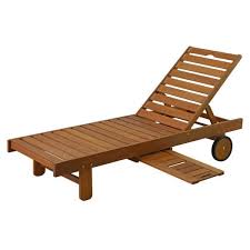 Furinno Tioman Hardwood Outdoor Chaise Lounge With Tray Fg17744 The Home Depot In 2020 Sun Lounger Outdoor Chaise Lounge Outdoor Chaise