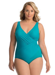 2020 Cruise Miraclesuit Womens Plus Solid Oceanus Tummy Control Swimsuit