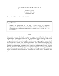 Pdf Ajaran Dan Kepercayaan Agama Islam