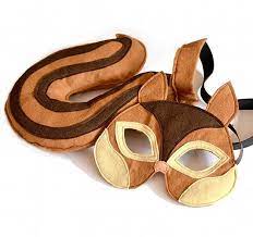 Chipmunk Costume Felt Mask And Tail Pretend Play Costume Decoracao Festa Infantil Fantasias Festa Infantil
