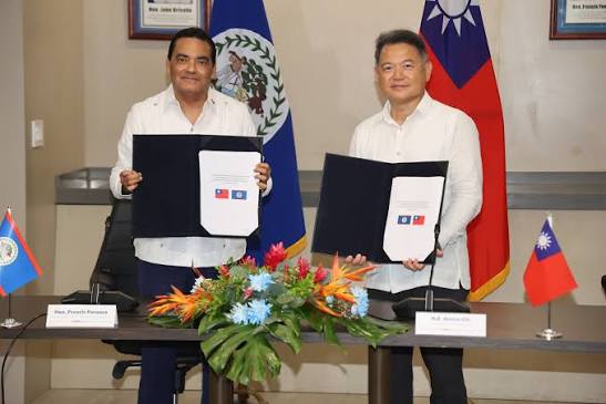 The Government of Belize and the Government of the Republic of China  (Taiwan) have signed phase 2 of the Belize Women and Youth MSMEs  Development Project Agreement, which will provide US$3 million