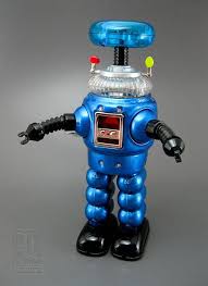 Lost In Space Robot Ym 3 Blue Version Tin Wind Up By Robot Island Vintage Robots Retro Robot Cool Robots