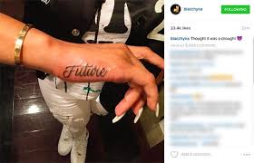 Rob kardashian's fiancee shared several selfies on snapchat of her belly on thursday night, and showed her stomach from all angles. Future Slams Blac Chyna Dating Rumors After She Gets Tattoo Of His Name Single Focusing On What Makes Me H Entertainment Tonight
