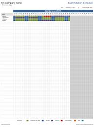 Staff Rotation Schedule Free Template For Excel