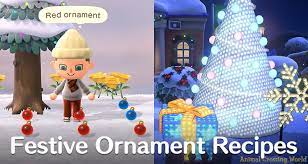 Festive Christmas Ornament Diy Recipe List How To Get In Animal Crossing New Horizons Acnh Diy Christmas Ornaments Ornaments Diy Red Ornaments