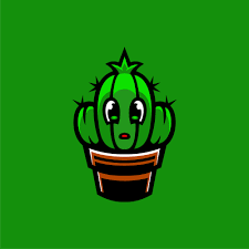 A baby blanket, scarf and amigurumi cactus i donated to raise funds for my local women's. Baby Cactus Mascot Logo