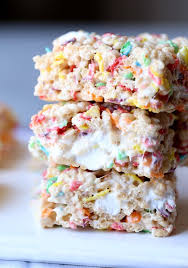 My Most Favorite Krispie Treat Recipe Includes The Perfect Amount Of Marshmallow And Fruity Pebbles Krispie Treats Recipe Fruity Pebbles Treats Crispy Treats
