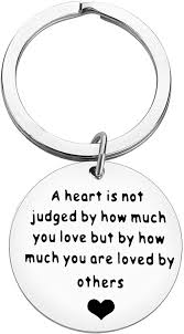 Buy Encouragement Keychain Inspirational Gifts A Heart Is Not Judged By How Much You Love Keyring Encouragement Gifts Inspirational Keychain For Friends Sister Daughter Graduation Motivational Gift Online In Usa B08p5fx839